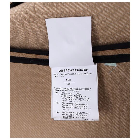 Off-White Patchwork Detail Blazer in Beige Virgin Wool - Picture 10 of 10